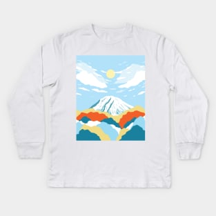 Morning on Mount Rainier Kids Long Sleeve T-Shirt